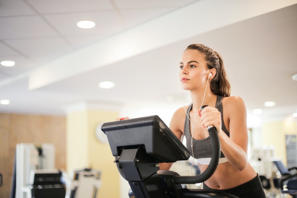 girl on treadmill